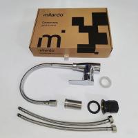 Смеситель для кухни 35к Milardo M07SB2FM05 "Meal" гибкий, высокий пов. излив, п/гайку, ХРОМ