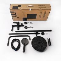 Душевая система 35к Milardo RORBL4FM06 "Rora" лейка "Тропический душ", ЧЕРНЫЙ матовый