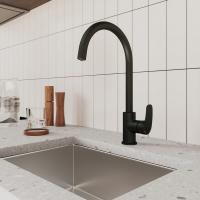 Смеситель для кухни 35к Milardo RORBLFJM05 "Rora" с вых. для пит. фильтра, выс. пов. излив, ЧЕРНЫЙ