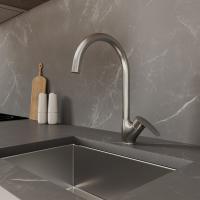 Смеситель для кухни 35к Milardo RORBN0JM05 "Rora"  высокий пов. излив, п/гайку, САТИН