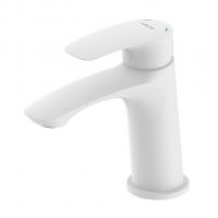 Смеситель для раковины 35к Milardo RORWT00M01 "Rora" литой, п/шпильку, БЕЛЫЙ матовый