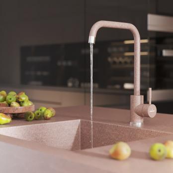 Смеситель для кухни 35к MIXLINE ML-GS12 (307) терракотовый высок. излив