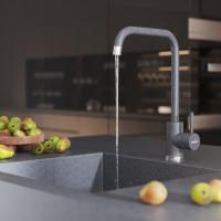 Смеситель для кухни 35к MIXLINE ML-GS12 (309) темно-серый высок. излив