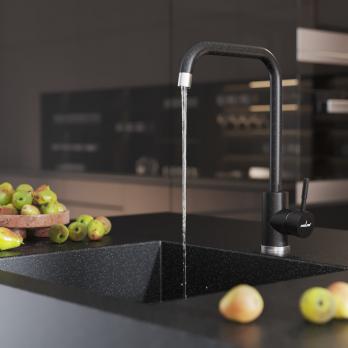 Смеситель для кухни 35к MIXLINE ML-GS12 (343) антрацит высок. излив