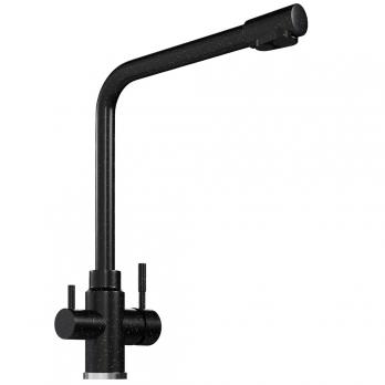 Смеситель для кухни 35к MIXLINE ML-GS13 (308) черный с вых. для питьевого фильтра