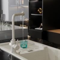 Смеситель для кухни 35к MIXLINE ML-GS13 (331) белый с вых. для питьевого фильтра