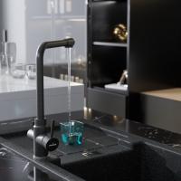 Смеситель для кухни 35к MIXLINE ML-GS13 (343) антрацит с вых. для питьевого фильтра