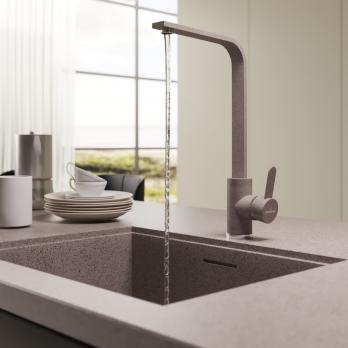 Смеситель для кухни 35к MIXLINE ML-GS14 (302) песочный высок. излив