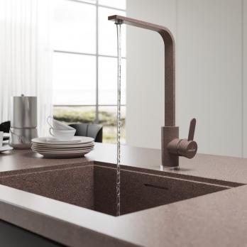 Смеситель для кухни 35к MIXLINE ML-GS14 (307) терракотовый высок. излив