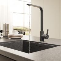 Смеситель для кухни 35к MIXLINE ML-GS14 (309) темно-серый высок. излив