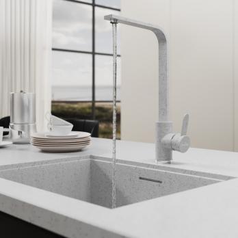 Смеситель для кухни 35к MIXLINE ML-GS14 (328) бежевый высок. излив