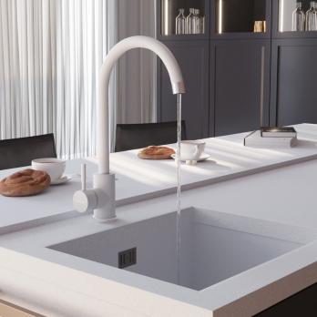 Смеситель для кухни 35к MIXLINE ML-GS15 (341) молоко высок. излив