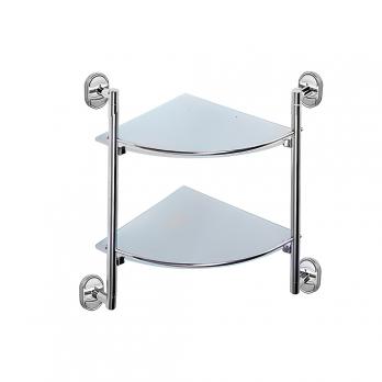 Полка стеклянная угловая 2-ярус HB1907-2 HAIBA