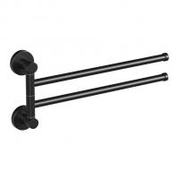 Полотенцедержатель 2-е рога ЧЕРНЫЙ HB8712 HAIBA