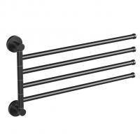 Полотенцедержатель 4-е рога ЧЕРНЫЙ HB8714 HAIBA