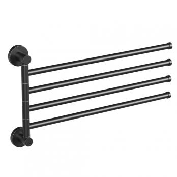 Полотенцедержатель 4-е рога ЧЕРНЫЙ HB8714 HAIBA