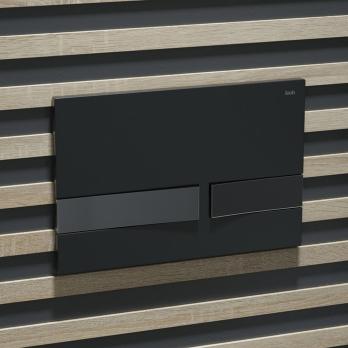 Клавиша смыва IDDIS Unifix UNI06BCi77  универсальная, ЧЕРНЫЙ матовый