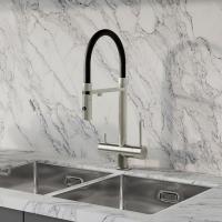 Смеситель для кухни 35к IDDIS ACEBNFFi05 "Ace" высокий, 3 в1, вых. д/пит. фильтра, душ САТИН