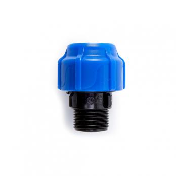 Муфта переход. ПЭ с нар. труб. резьбой 25х1/2'' (обж.)   SPEKTR