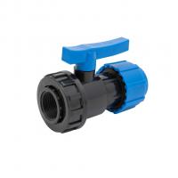 Кран шаровой обжим - вн. 25 - 1" ПЭ PN16 ТПК-АКВА