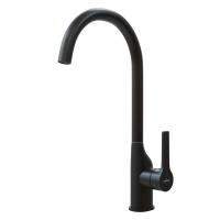 Смеситель для кухни 35k MIXLINE ML23-032 "Round Black" высокий излив боковая ручка ЧЕРНЫЙ