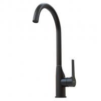 Смеситель для кухни 35k MIXLINE ML23-032 "Round Black" высокий излив боковая ручка ЧЕРНЫЙ