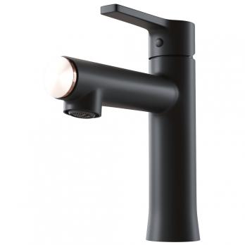 Смеситель для раковины 35k MIXLINE ML23-04 "Round Black" ЧЕРНЫЙ