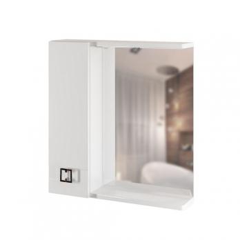 Зеркальный шкаф "КВАДРО-65" левый с подсветкой (ПВХ)