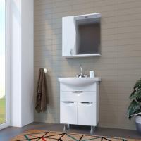 Зеркальный шкаф "ЛИМА-65" левый с подсветкой (ПВХ)