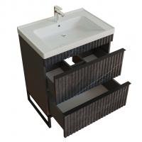 Тумба д/ванной "Окленд -70" Графит Мрамор под раковину Грэйс- 70 (DREJA) ЛОФТ (ПВХ)