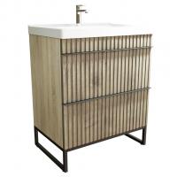 Тумба д/ванной "Окленд -70" Дуб Мелфорд под раковину Грэйс- 70 (DREJA) ЛОФТ (ПВХ)