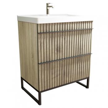 Тумба д/ванной "Окленд -70" Дуб Мелфорд под раковину Грэйс- 70 (DREJA) ЛОФТ (ПВХ)