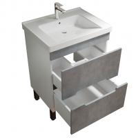 Тумба д/ванной "Честер -60" Бетон под раковину Грэйс- 60 (DREJA) (ПВХ)