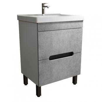 Тумба д/ванной "Честер -60" Бетон под раковину Грэйс- 60 (DREJA) (ПВХ)