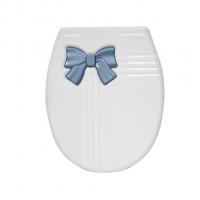 Сиденье для унитаза "Бантик" с детской накладкой белое (бантик цветной) Европласт
