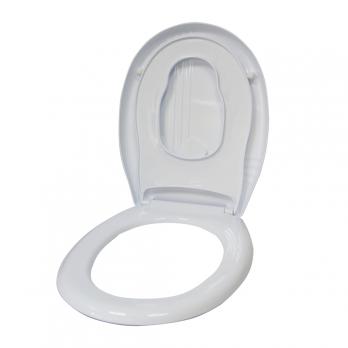 Сиденье для унитаза "Бантик" с детской накладкой белое (бантик цветной) Европласт