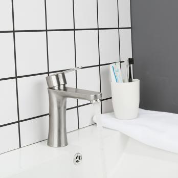 Смеситель для раковины 35к F1048 FRAP (литой, п/гайку, САТИН, нерж.сталь)