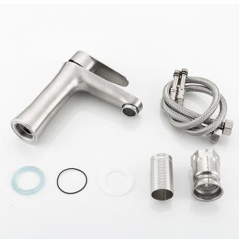 Смеситель для раковины 35к F1048 FRAP (литой, п/гайку, САТИН, нерж.сталь)