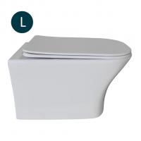 Унитаз подвесной безободковый WAVE CITY сид. дюропласт, м/л, быстр, БЕЛЫЙ глянец (L)