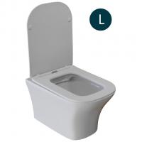 Унитаз подвесной безободковый WAVE CITY сид. дюропласт, м/л, быстр, БЕЛЫЙ глянец (L)