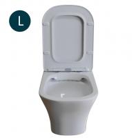 Унитаз подвесной безободковый WAVE CITY сид. дюропласт, м/л, быстр, БЕЛЫЙ глянец (L)