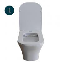 Унитаз подвесной безободковый WAVE CITY сид. дюропласт, м/л, быстр, БЕЛЫЙ глянец (L)