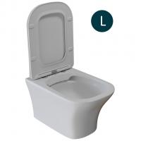 Унитаз подвесной безободковый WAVE CITY сид. дюропласт, м/л, быстр, БЕЛЫЙ глянец (L)