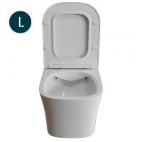 Унитаз подвесной безободковый WAVE PROMO сид. дюропласт, м/л, быстр, БЕЛЫЙ глянец (L)