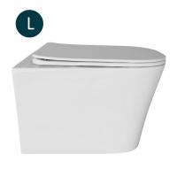 Унитаз подвесной безободковый WAVE PROMO сид. дюропласт, м/л, быстр, БЕЛЫЙ глянец (L)