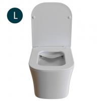 Унитаз подвесной безободковый WAVE PROMO сид. дюропласт, м/л, быстр, БЕЛЫЙ глянец (L)