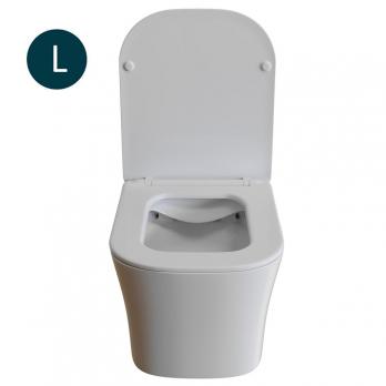 Унитаз подвесной безободковый WAVE PROMO сид. дюропласт, м/л, быстр, БЕЛЫЙ глянец (L)