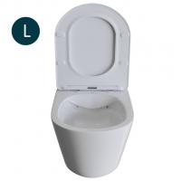 Унитаз подвесной безободковый WAVE TREND сид. дюропласт, м/л, быстр, БЕЛЫЙ глянец (L)