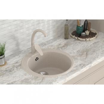 Мойкa ML-GMS01 СТАНДАРТ круглая, бежевый (328), 470мм (глуб. чаши 180)