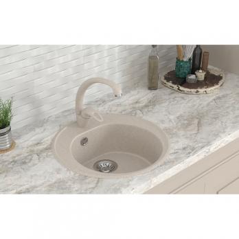 Мойкa ML-GMS02 СТАНДАРТ круглая, бежевый (328), 505мм (глуб. чаши 180)